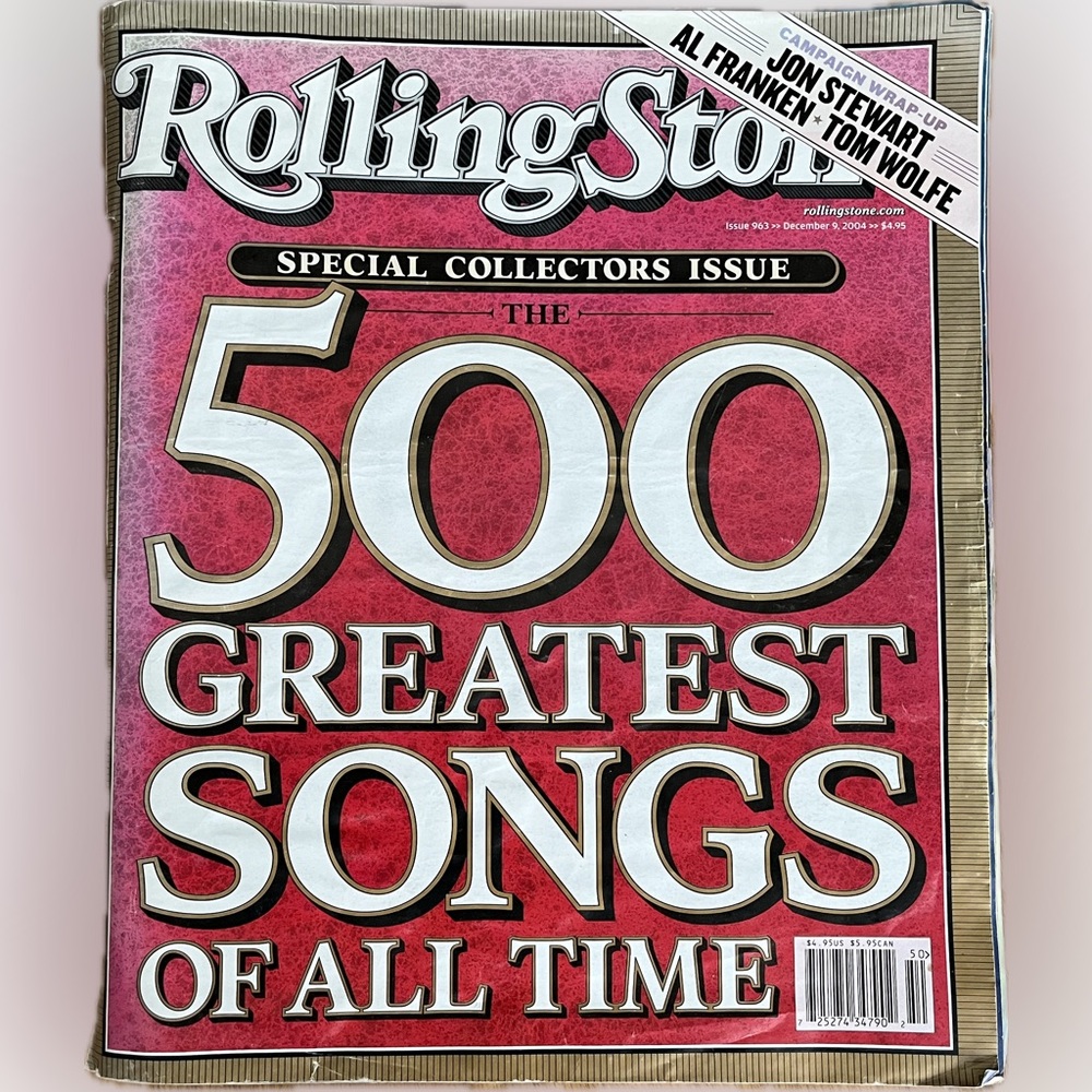 🎈2/$30 - Rolling Stone Magazine Dec. 2004. The 500 Greatest Songs of All Time.